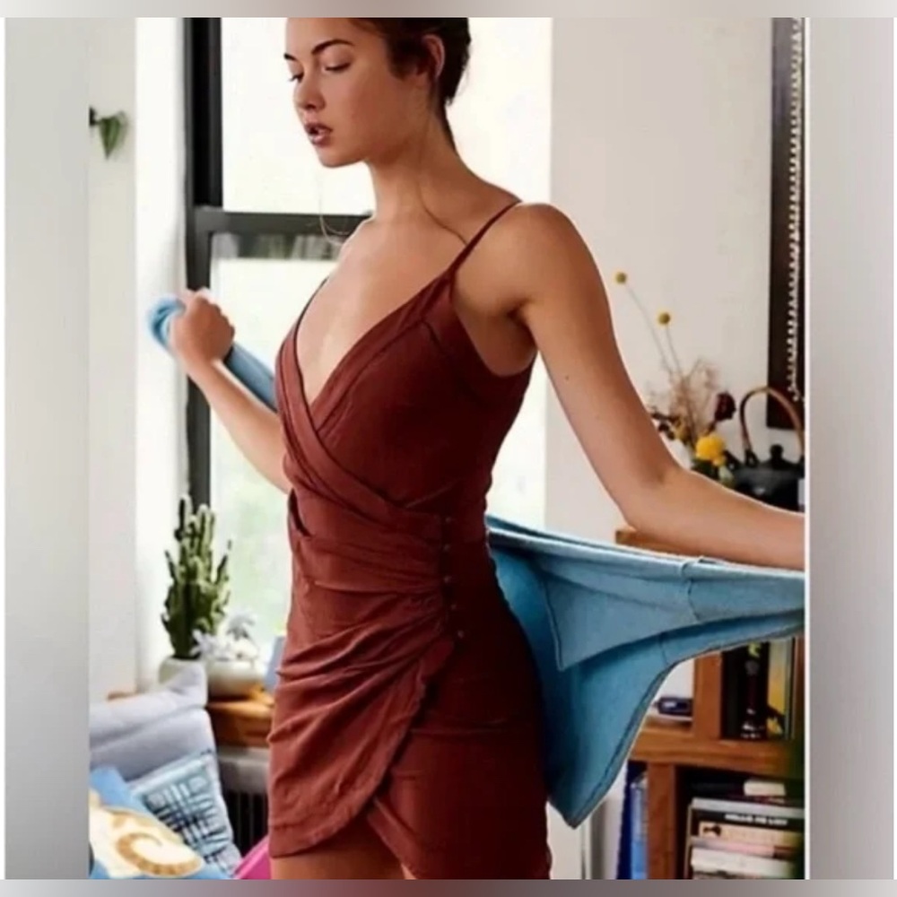 Free People Terracotta dress NWT Romance Earth Tone Elevated Coquette Balletcore